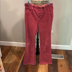 PinkCorduroy Anthropologie Flare Pants